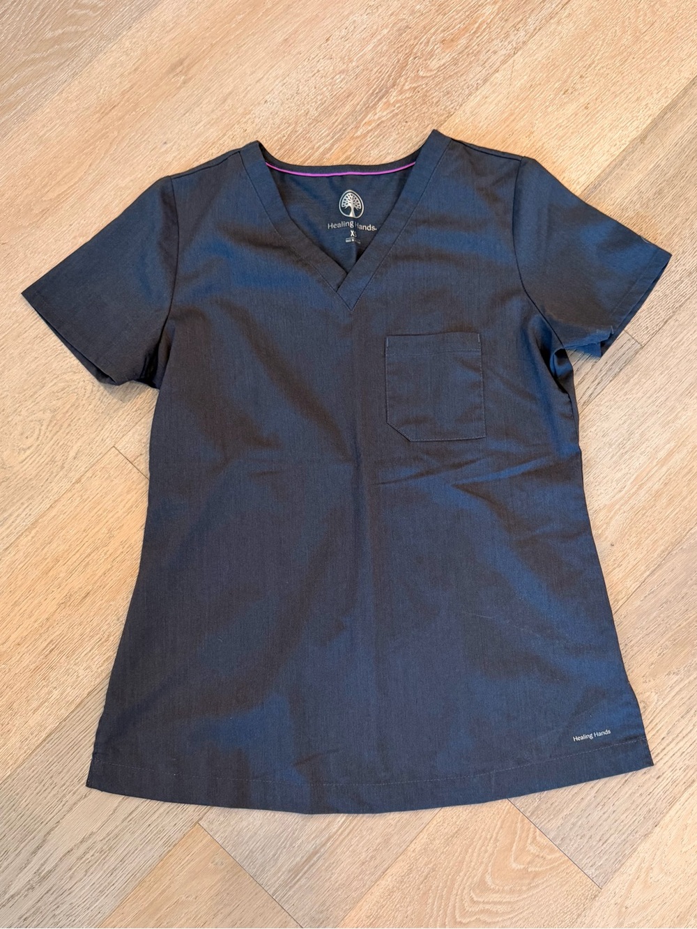 healing hands V-Neck Short Sleeve Scrub Top
